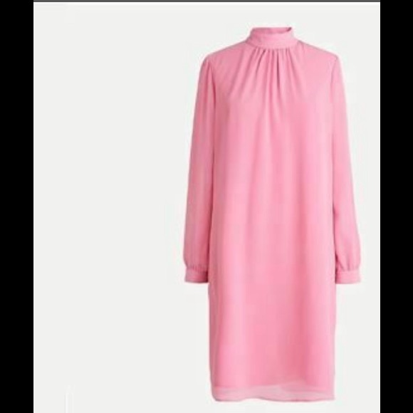 NWT J CREW PINK CREP SHIFT DRESS SZ 00 - Picture 1 of 4